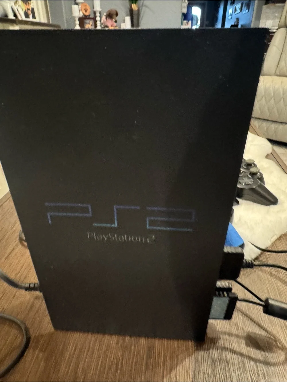 Sony PlayStation 2 Slim Black Console Bundle with Dual Controllers 2 games